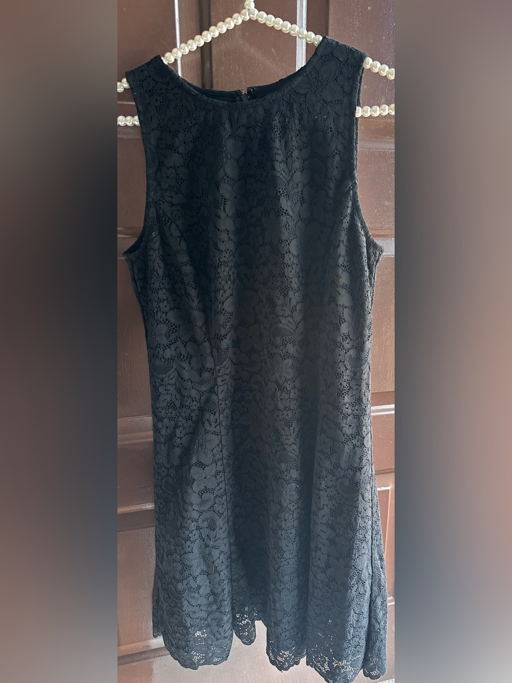 Ann Taylor, black Lacey sleeveless dress size 6